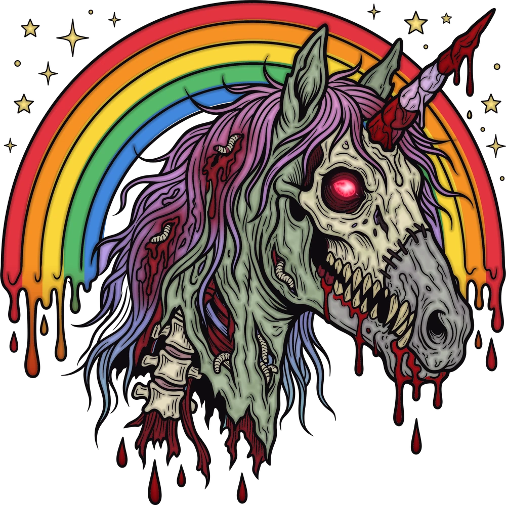 O unicórnio zumbi do Death Metal
